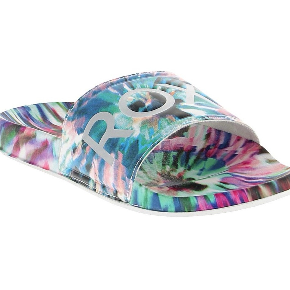 Roxy Slippy Printed Slide Sandals Size 8,9,10